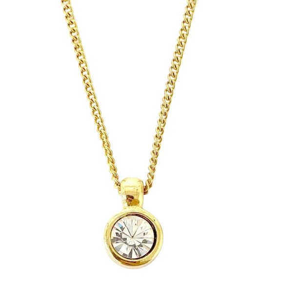 Christian Dior Circle Round White Crystal Pendant Necklace. 17" 5.3g. - Picture 11 of 13